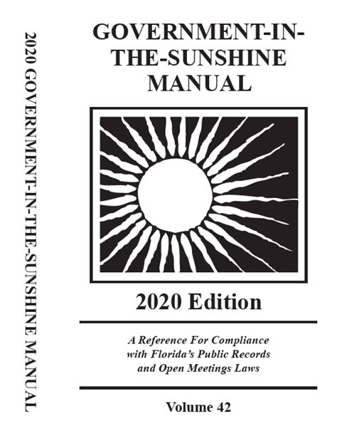 government in sunshine manual 2023